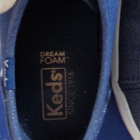 Keds brand sports shoe blue and gold color 7.5 - Picture 4 of 4